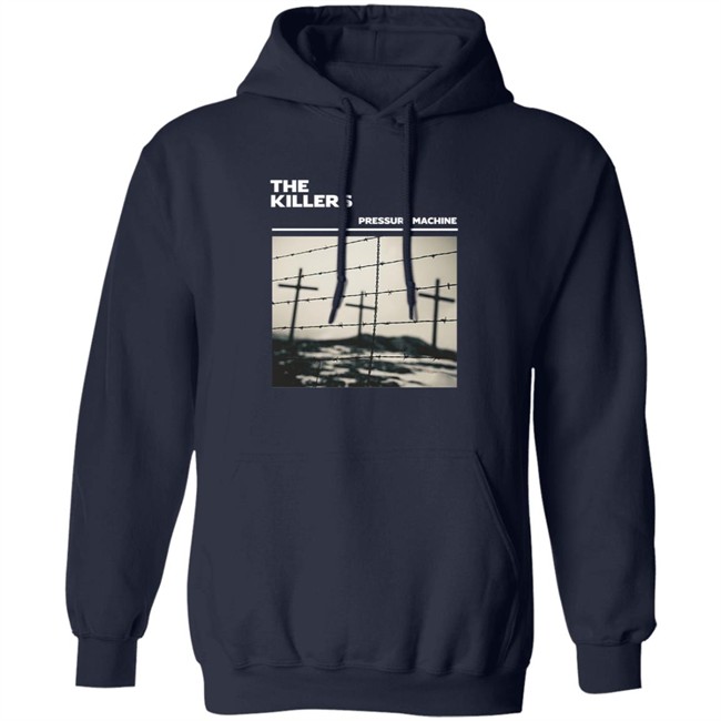 The Killers Music Shop Merch Pressure Machine Barbed Wire Black T Shirt The Killers Music Shop Merch Pressure Machine Barbed Wire Black T Shirt