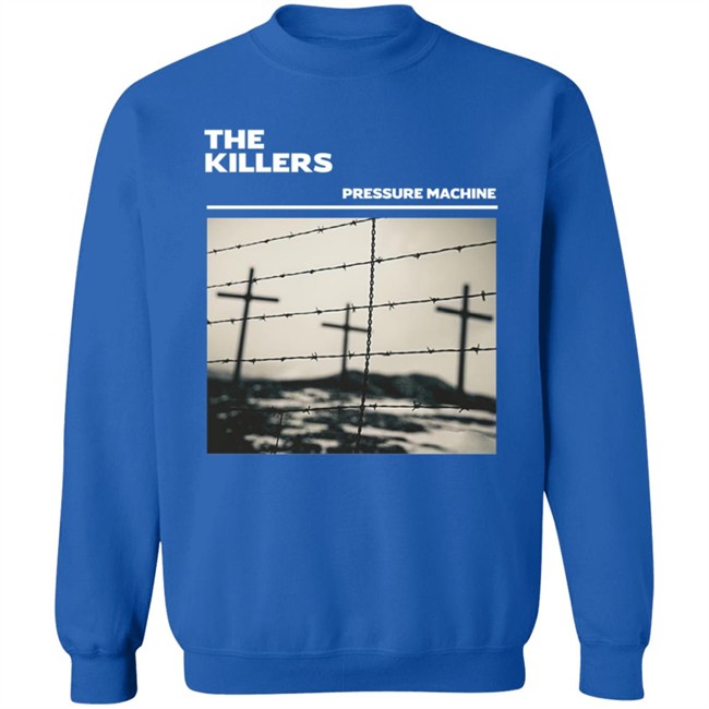 The Killers Music Shop Merch Pressure Machine Barbed Wire Black T Shirt The Killers Music Shop Merch Pressure Machine Barbed Wire Black T Shirt