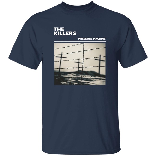 The Killers Music Shop Merch Pressure Machine Barbed Wire Black T Shirt The Killers Music Shop Merch Pressure Machine Barbed Wire Black T Shirt