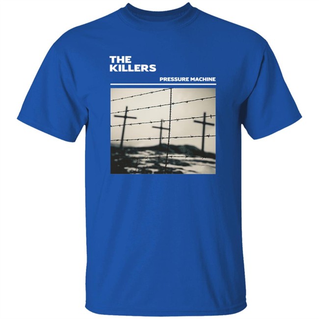 The Killers Music Shop Merch Pressure Machine Barbed Wire Black T Shirt The Killers Music Shop Merch Pressure Machine Barbed Wire Black T Shirt