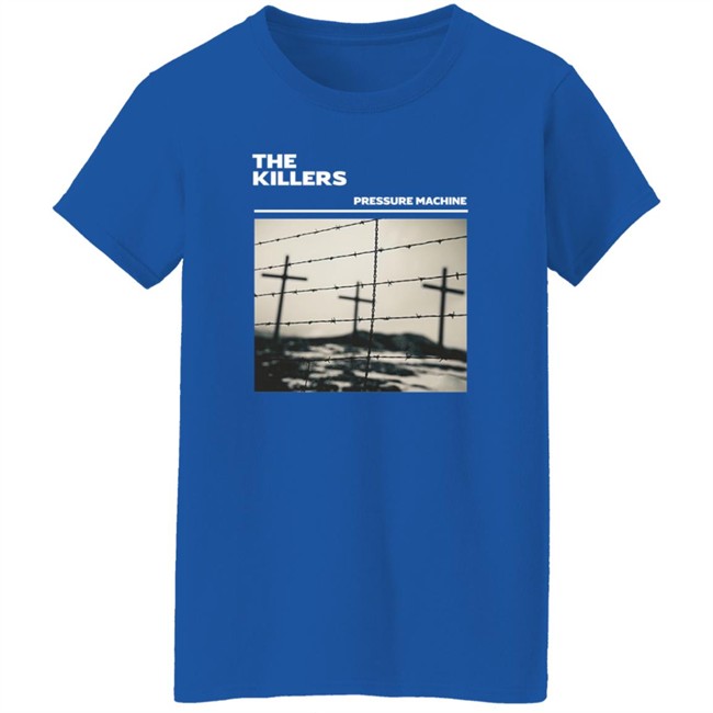 The Killers Music Shop Merch Pressure Machine Barbed Wire Black T Shirt The Killers Music Shop Merch Pressure Machine Barbed Wire Black T Shirt