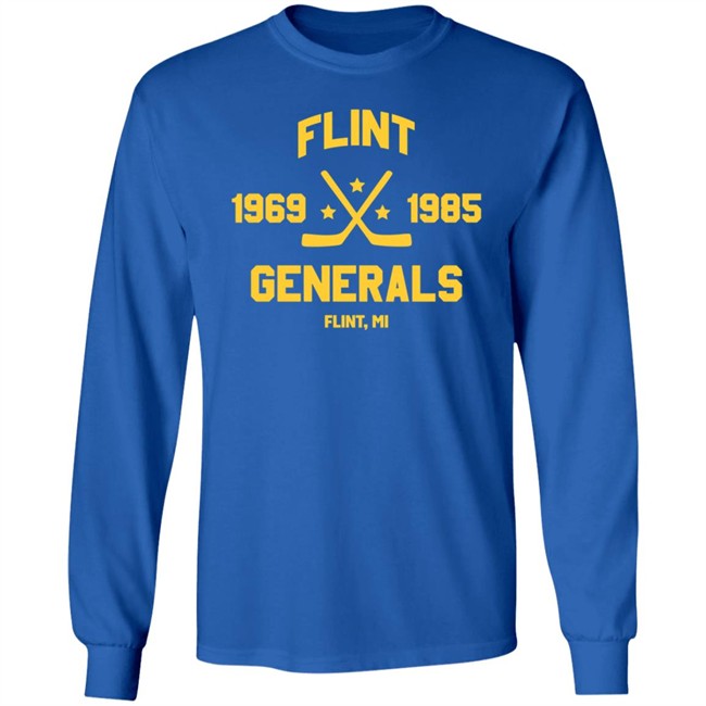 Vintage Ice Hockey Merchandise Flint Generals Dated T Shirt Flint Generals 1969 1985 Vintage Ice Hockey Merchandise Flint Generals Dated T Shirt Flint Generals 1969 1985