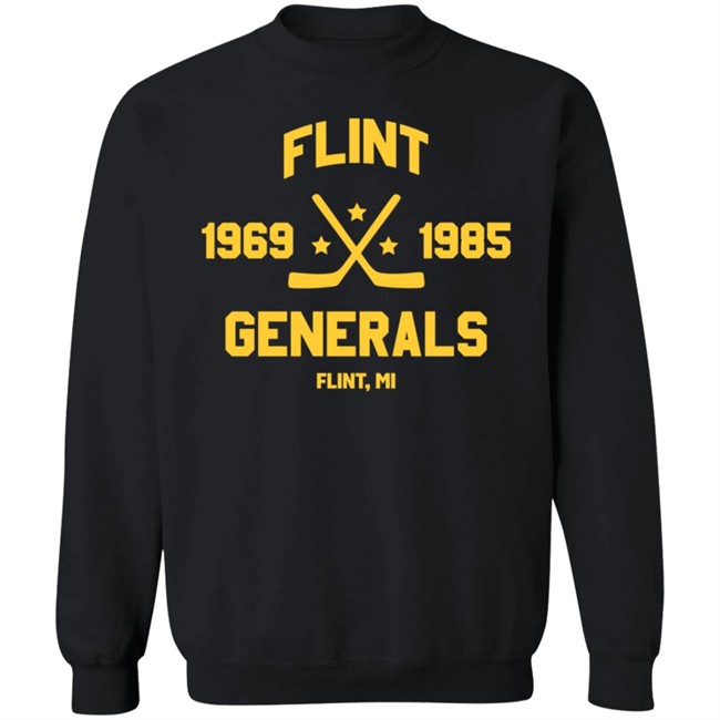 Vintage Ice Hockey Merchandise Flint Generals Dated T Shirt Flint Generals 1969 1985 Vintage Ice Hockey Merchandise Flint Generals Dated T Shirt Flint Generals 1969 1985