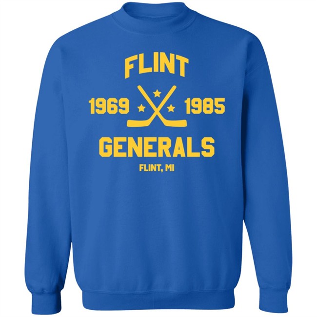 Vintage Ice Hockey Merchandise Flint Generals Dated T Shirt Flint Generals 1969 1985 Vintage Ice Hockey Merchandise Flint Generals Dated T Shirt Flint Generals 1969 1985