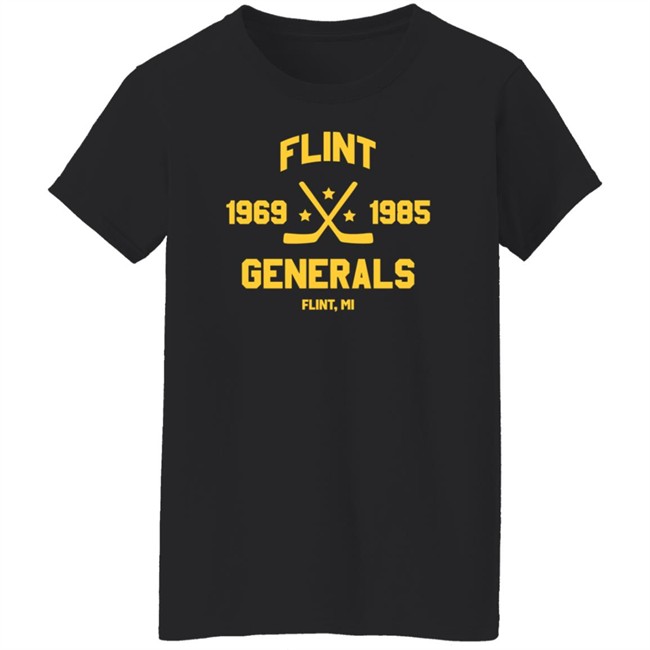 Vintage Ice Hockey Merchandise Flint Generals Dated T Shirt Flint Generals 1969 1985 Vintage Ice Hockey Merchandise Flint Generals Dated T Shirt Flint Generals 1969 1985