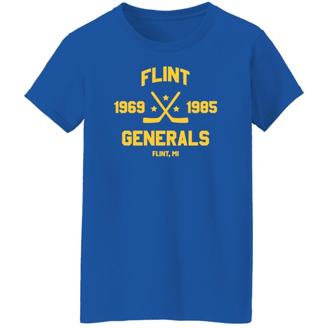 Vintage Ice Hockey Merchandise Flint Generals Dated T Shirt Flint Generals 1969 1985 Vintage Ice Hockey Merchandise Flint Generals Dated T Shirt Flint Generals 1969 1985