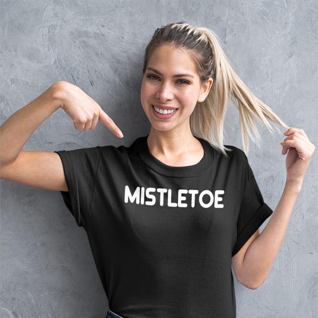 Mistletoe Christmas Holiday T Shirts Baseball Chickie