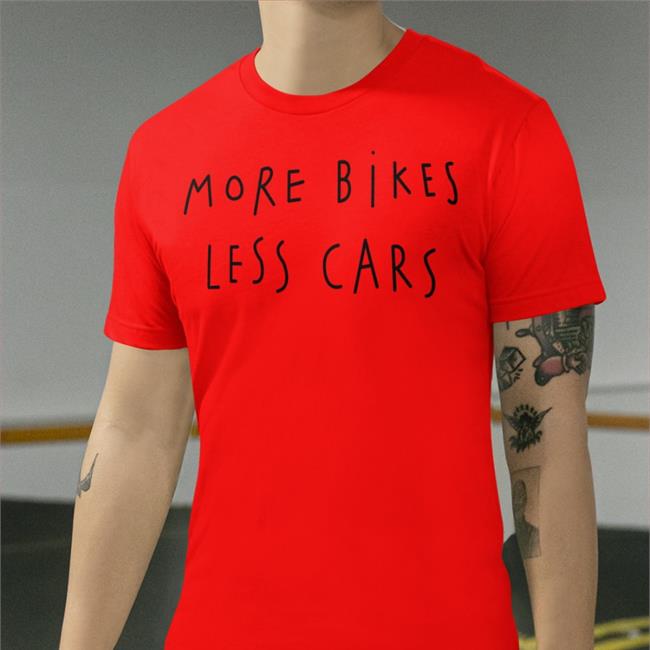 More Bikes Less Cars Tee Shirt Anne Fleur Dekker