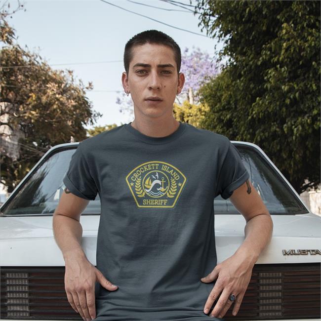 Crockett Island Sheriff T Shirt Kevin Mcdermott Cotton Bureau Shop
