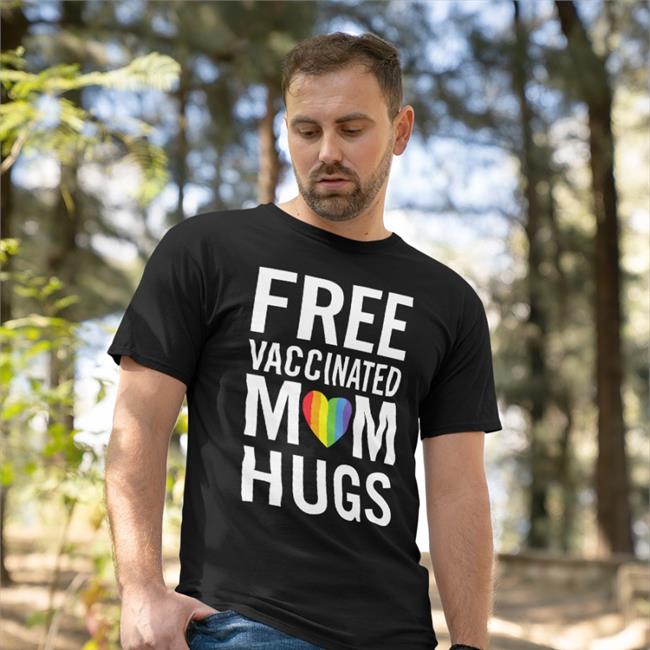 Charleston Prid Free Vaccinated Mom Hugs Pride LGBTQ Shirt Kristen Johnston