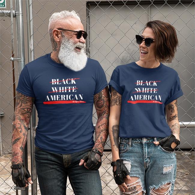 Black White American T Shirt Blue Black White American Shirts The Officer Tatum
