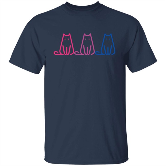 Cahlaflour Bisexual Pride Cat Shirt Cahlaflour Bisexual Pride Cat Shirt