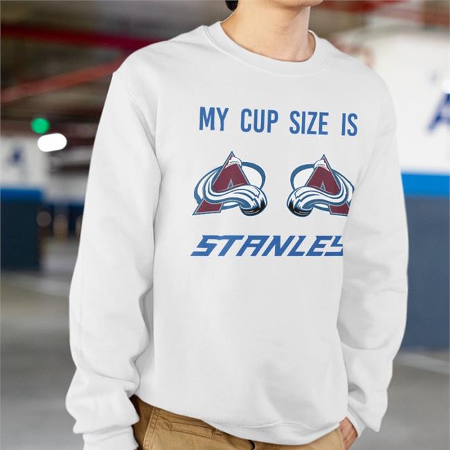 Katie Gaus My Cup Size Is Stanley Colorado Avalanche Hockey Tee Shirt