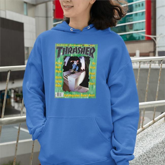 Thrasher Fred Gall Rips Girls Who Ride Oz Trip Pool Art Vert Earthquake Bowl Bust Tee Shirt