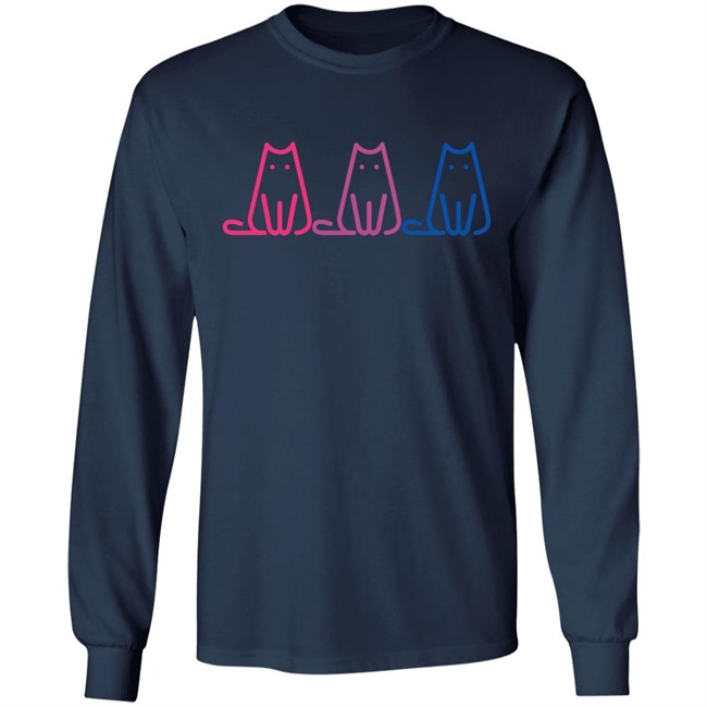 Cahlaflour Bisexual Pride Cat Shirt Cahlaflour Bisexual Pride Cat Shirt