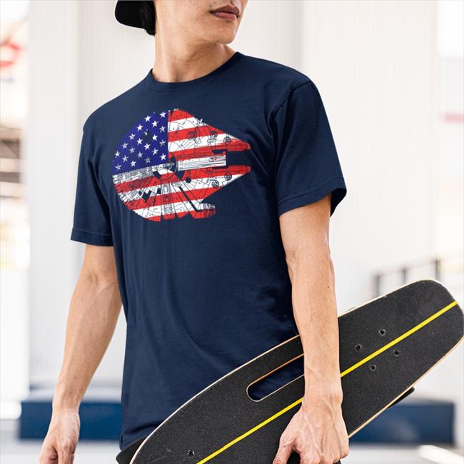 Mark Hamill Star Wars Millennium Falcon American Flag Sweatshirt Independence Day 2022
