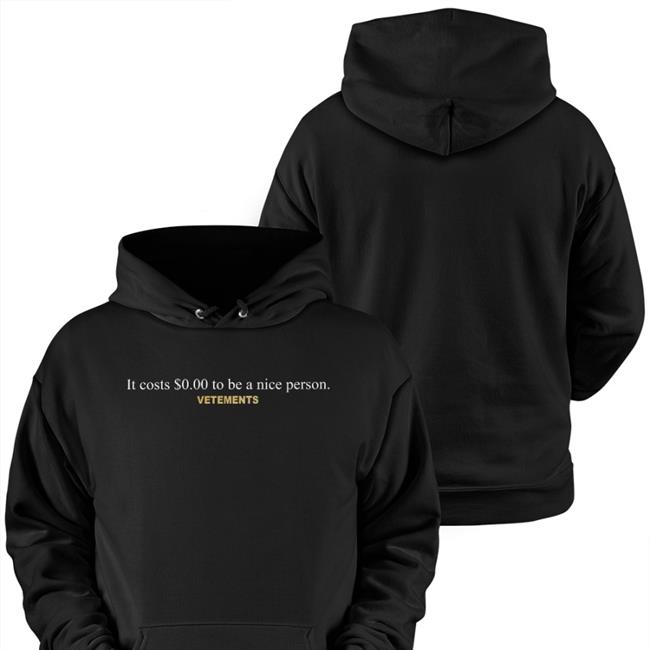 Kyrie Irving It Costs $0.00 To Be A Nice Person Vetements Shirts Stylicy Merch Brian Lewis