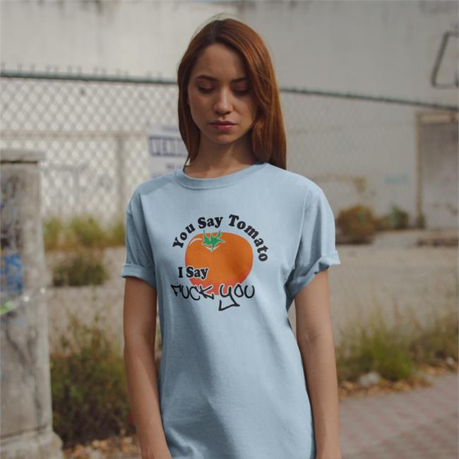 Strangethrift You Say Tomato I Say Fuck You Long Sleeve Tee Weird Thrift Store Shirts