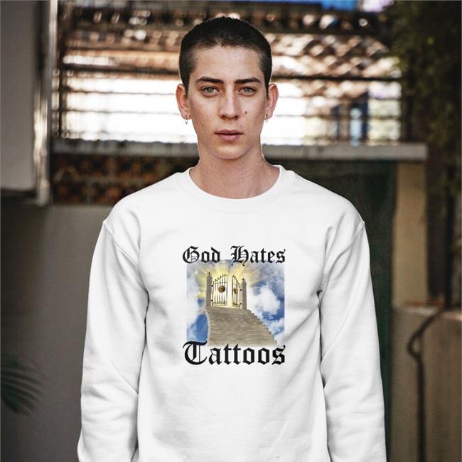 Trashcanpaul God Hates Tattoos T Shirt White