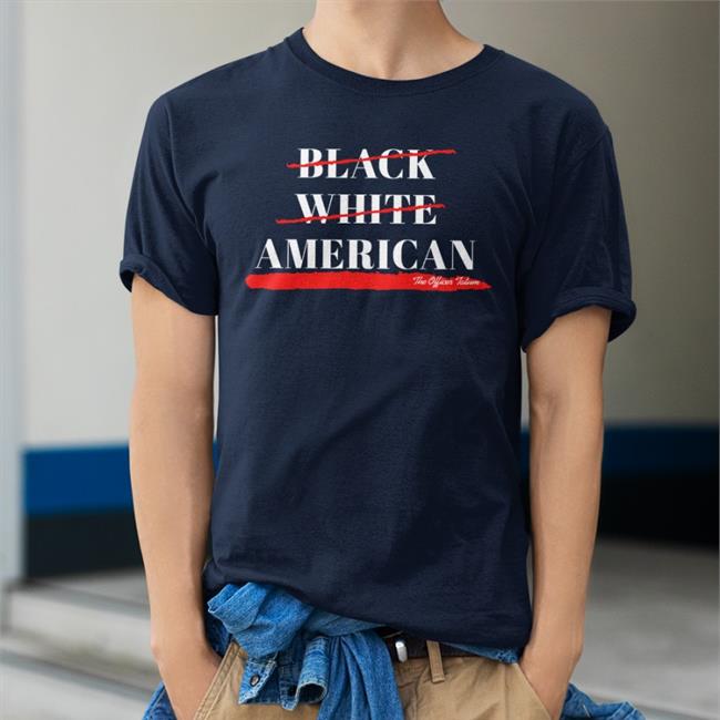Black White American T Shirt Blue Black White American Hoodie The Officer Tatum Store Merch Rickczee