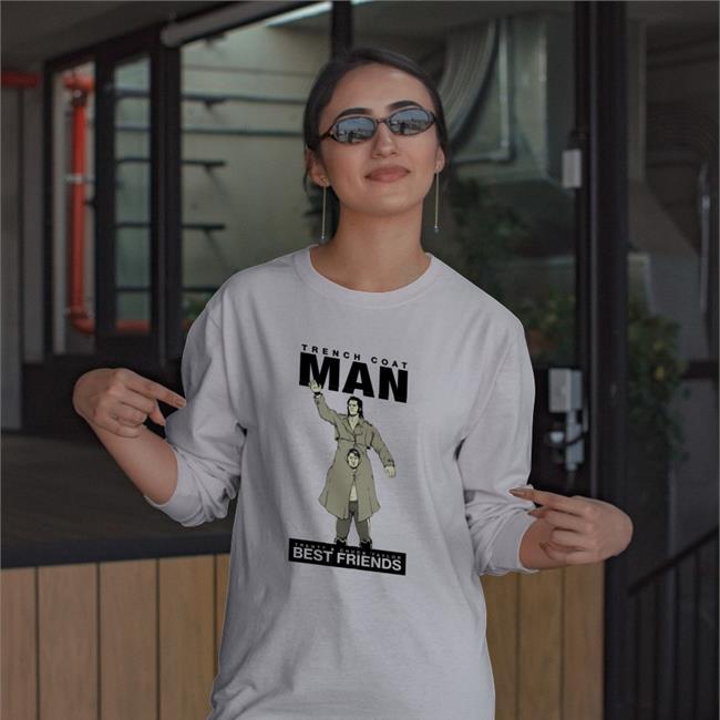 Pro Wrestling Tees Merch Trench Coat Man Trent Chuck Taylor Best Friends Tee Trentylocks