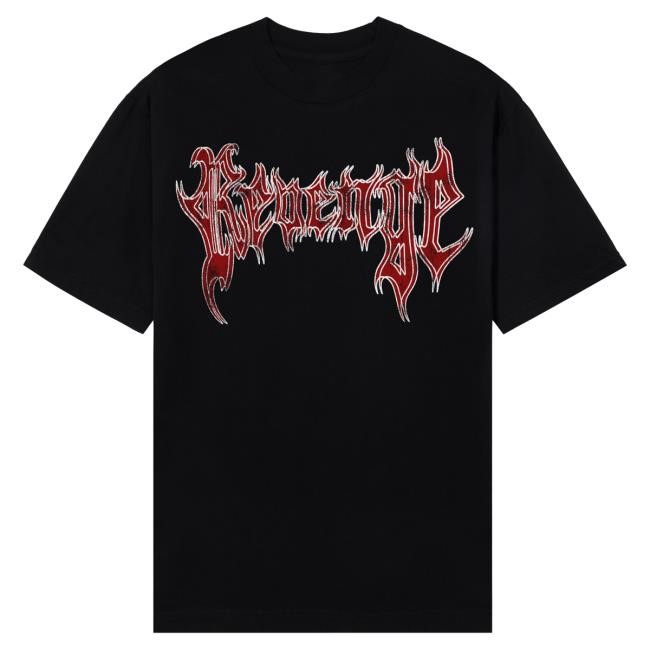 Official City Morgue Merch Revenge X City Morgue Grim Reaper Attractive Shirt Black/Red City Morgue Clothing