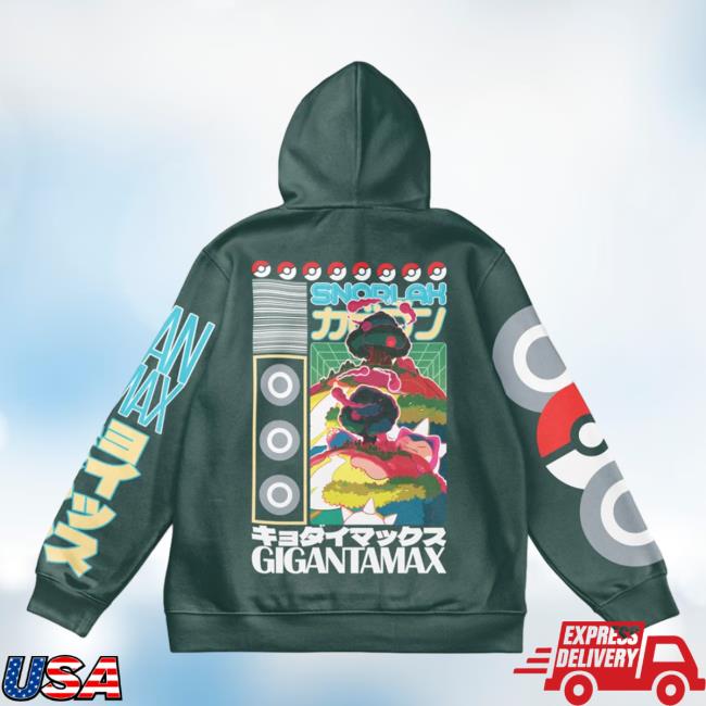Official Anime Ape Clothing Gigantamax Snorlax Pokemon Streetwear AOP Hoody 3D All Over Print Animeape
