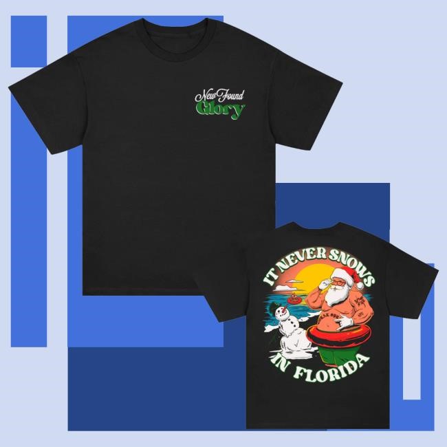 Official New Found Glory It Never Snows In Florida 2024 Tees (Black)