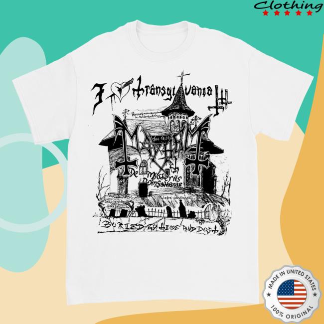 Mayhem Kings Road Store Shop Merch Mayhem Transylvania (White) Top Shirt