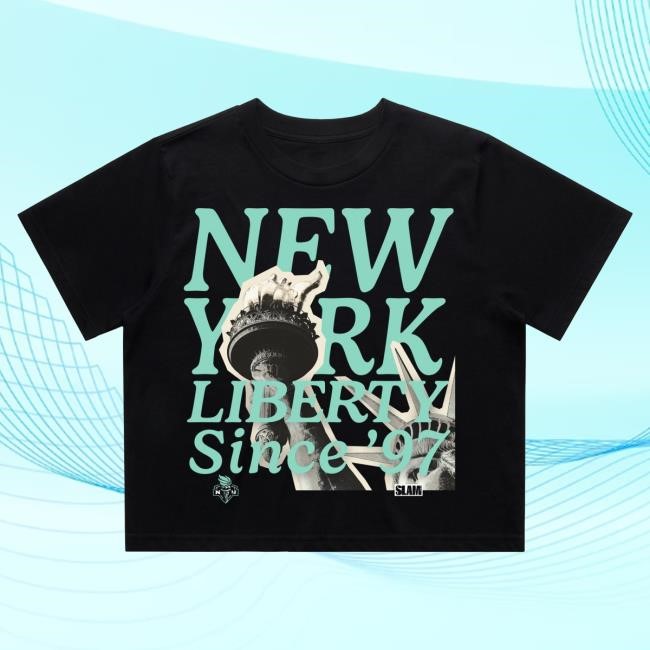 Official Slam Goods New York Liberty Since '97 Women's Crop Hot Shirt Black