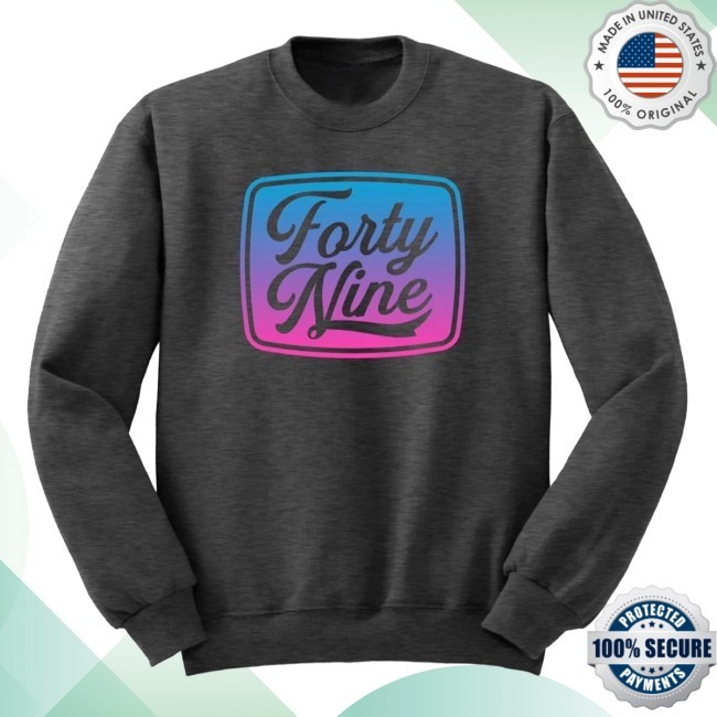 49Apparel Cn2403bh - Black Heather "Forty Nine Gradient" Bella Canvas Crewneck Sweatshirt