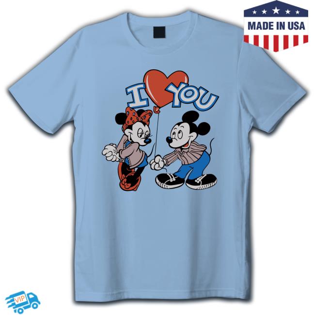 Stylinarts Mickey Mouse I Love You Tee Shirt