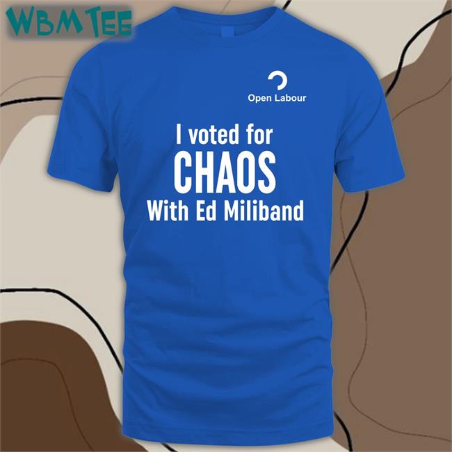 I Voted For Chaos With Ed Miliband T Shirt Red