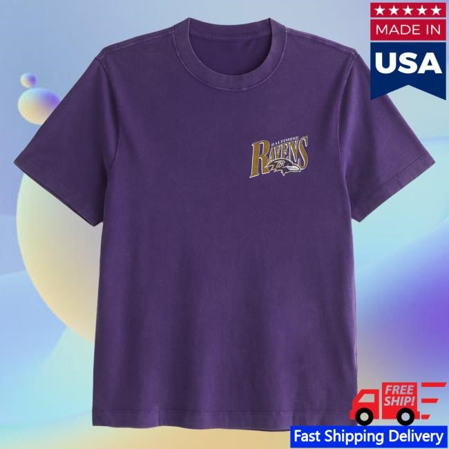 Official Abercrombie And Fitch Apparel Clothing Merch Baltimore Ravens Graphic Hot Shirt Abercrombie Store Shop