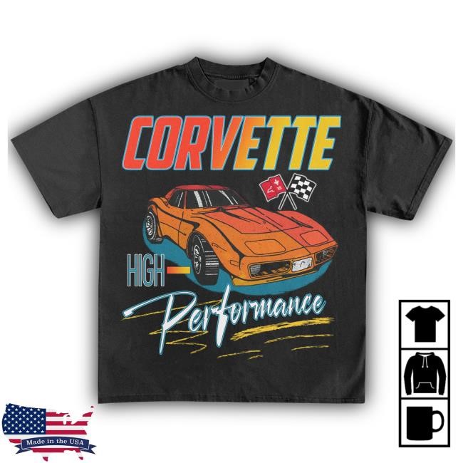 Official Heavyweight Legends Corvette High-Performance '74 Vintage T-Shirts