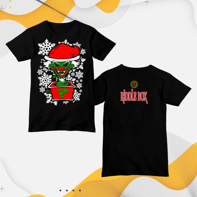 Official Icp Merch Clothing Store Insane Clown Posse Riddlebox Xmas Black Shirt