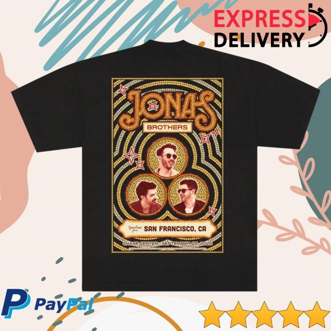 Official Jonas Brothers Merch Store Greetings From Your Hometown - San Francisco, CA Shirt
