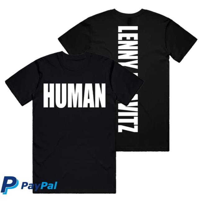 Official Lenny Kravitz Store Shop Human Top Shirt - Black Lenny Kravitz Apparel Clothing
