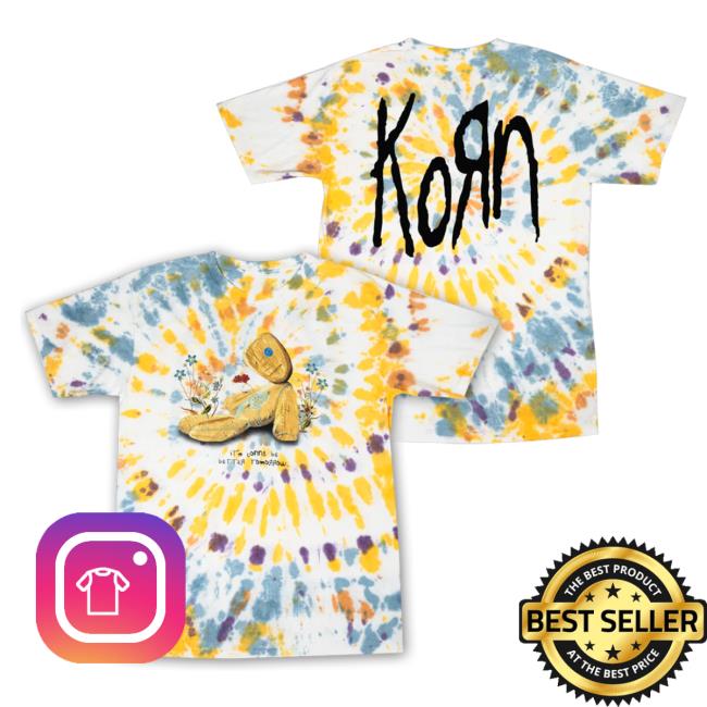 Official Korn Clothing Store Shop Merch Tie-Dye Korn Better Tomorrow Tie Dye Shirt 2023