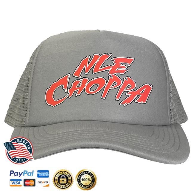 Official NLE Choppa Merch Store Shop "Logo" Trucker Hat in Navy NLEChoppa