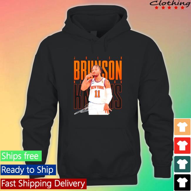 Jalen Brunson New York Knicks Signature 2022 Hooded Sweatshirt