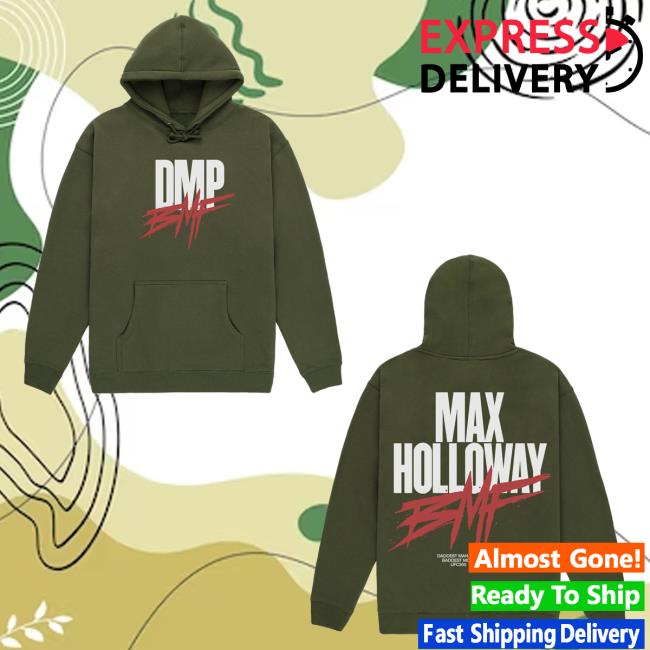 Official Max Holloway Merch Store DMP/BMF Army Green Crewneck Sweatshirt Max Holloway Apparel Clothing Shop MaxHolloway