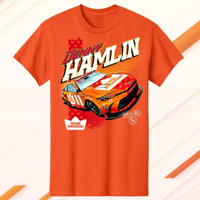 Denny Hamlin Orange Kings Hawaiian Tee Official DH Merch Store