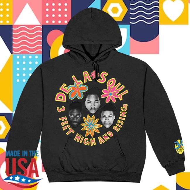 Official We Are De La Soul 3 Feet High And Rising Black Pullover Hoodie We Are De La Soul 3 Feet High And Rising Black Sweatshirt