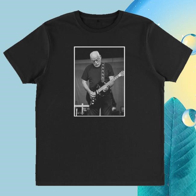 Official David Gilmour Store 2024 Luck And Strange Tour Collection Black Cat Strat Black Popover Shirt
