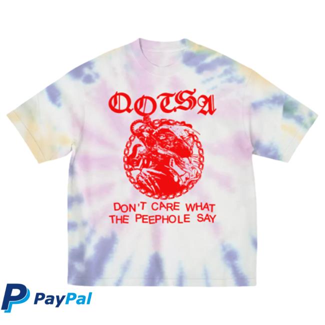 Official Queens Of The Stone Age Qotsa Merch Store Tie Dye Don't Care What The Peephole Say Tees Queensofthestoneage