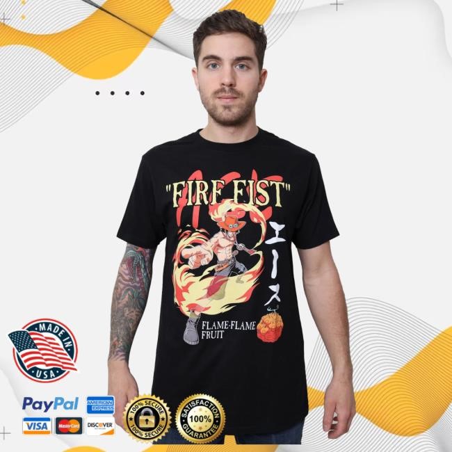 One Piece Fire Fist Ace Limited Color Adult T Shirt