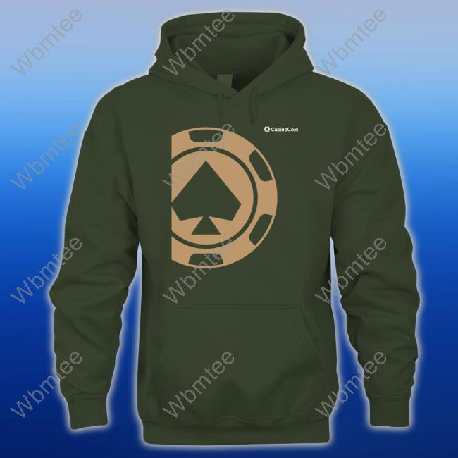Xrpl Merch Official Casinocoin Gold Hooded Sweatshirt Official Casinocoin Gold Tee