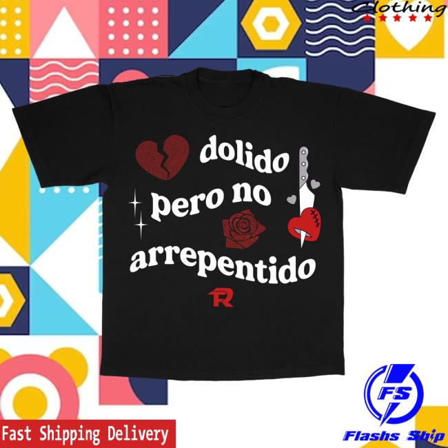 Official Fuerza Regida Merch Store Fuerza Regida Dolido Pero No Arrepentido - Black S/S T-Shirts