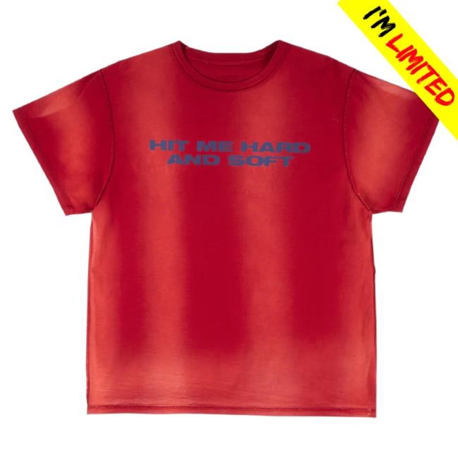 Billie Eilish Hit Me Hard And Soft Upcycled Red Top Shirt